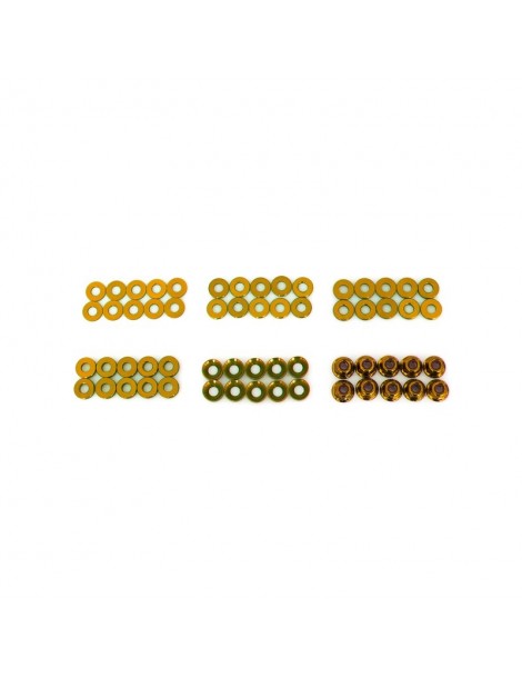 WASHER AND NUT BOX SET GOLD ANODIZED (60PCS).