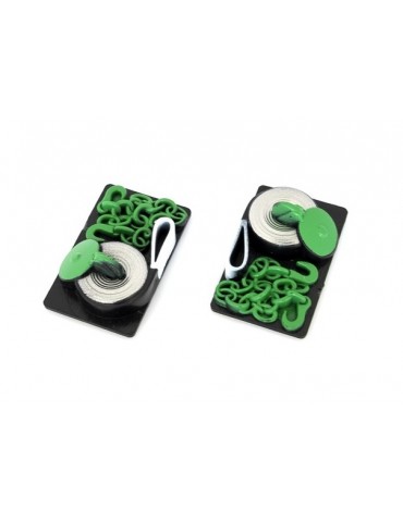 Towing straps & chains dummy green, 2 Pcs.