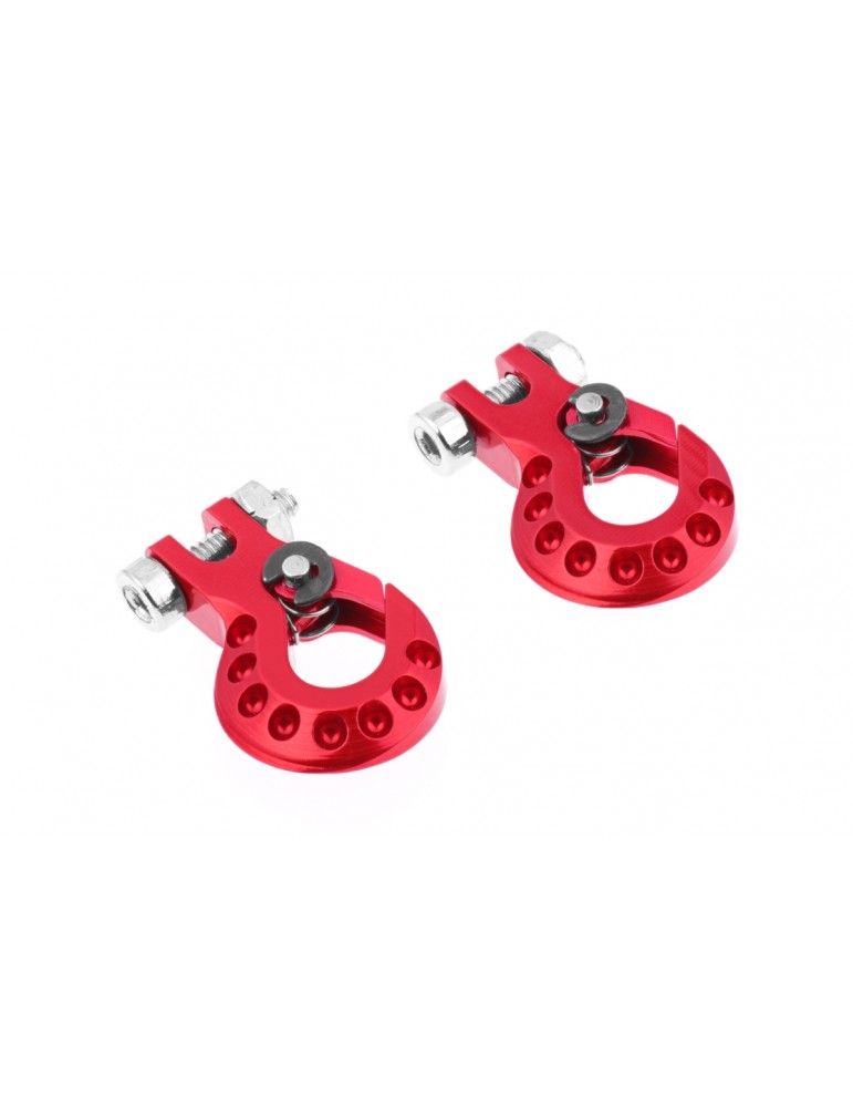 1/10 CNC Aluminum Tow Hook Red for RC Crawler