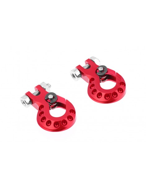 1/10 CNC Aluminum Tow Hook Red for RC Crawler