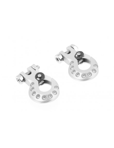 1/10 CNC Aluminum Tow Hook Silver for RC Crawler