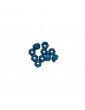 M3 Alu Nylon Lock Nuts Blue, 10 Pcs.