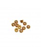M3 Alu Flanged Nylon Lock Nuts Gold, 10 Pcs.