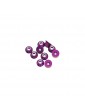 M3 Alu Flanged Nylon Lock Nuts Purple, 10 Pcs.