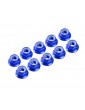 M4/4mm Alu Flanged Nylon Nut Blue, 10 Pcs.