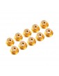 M4/4mm Alu Flanged Nylon Nut Orange, 10 Pcs.