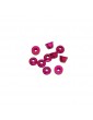 M4/4mm Alu Flanged Nylon Nut Pink, 10 Pcs.