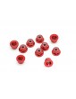 SWORKz Self Locking Nut with Washer Aluminium M3 red (10)