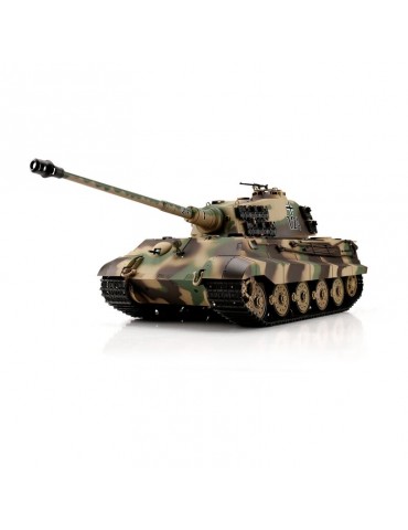 RC tankas King Tiger 1:16 Henschel bokštelis BB IR metaliniai vikšrai – CyborgShop