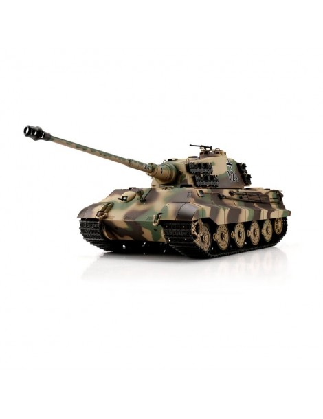 RC tankas King Tiger 1:16 Henschel bokštelis BB IR metaliniai vikšrai – CyborgShop