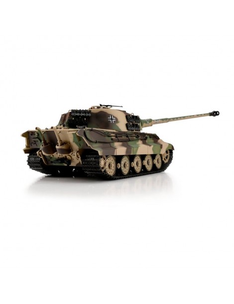 RC tankas King Tiger 1:16 Henschel bokštelis BB IR metaliniai vikšrai – CyborgShop