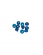 M3 Alu Flanged Nylon Lock Nuts Blue, 10 Pcs.