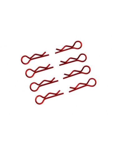 Body Clips 1/10 L and R Red, 4+4 Pcs.