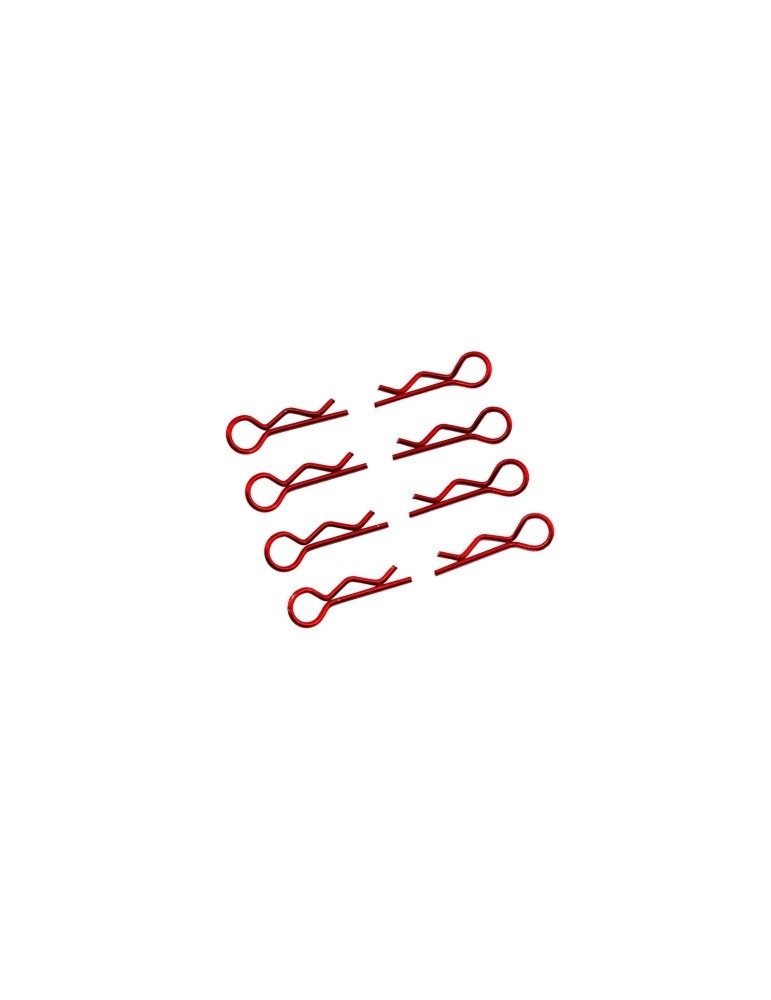 Body Clips 1/10 L and R Red, 4+4 Pcs.