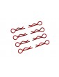 Body Clips 1/10 L and R Red, 4+4 Pcs.