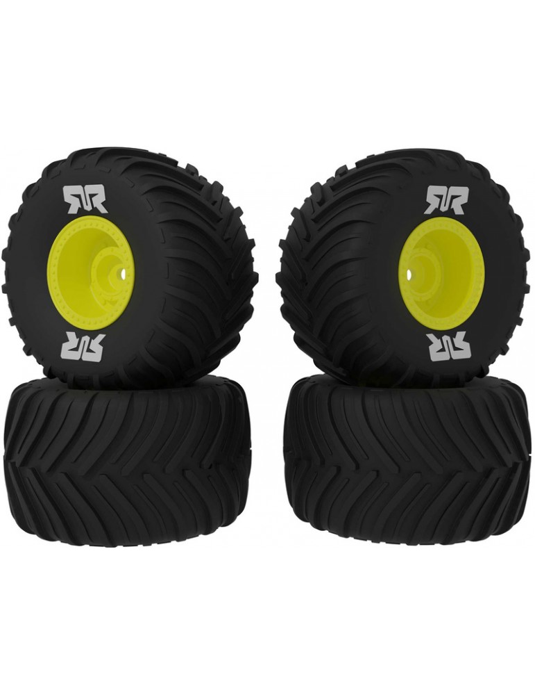 Arrma dBoots Chevron MT Tire Set Glued (Yellow) (2 Pairs) - GROM
