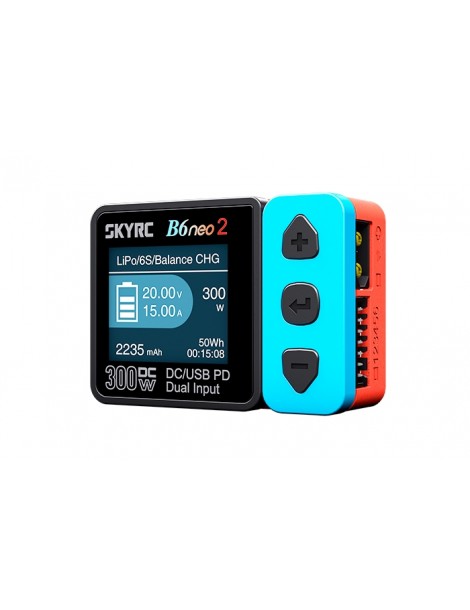 Įkroviklis RC B6 neo 2 300W raudonos ir mėlynos spalvos – SKY RC – CyborgShop