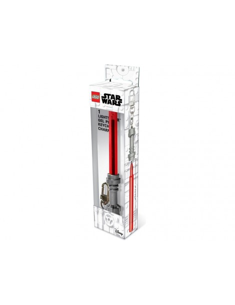 LEGO Star Wars gel pen Lightsaber with clip - red