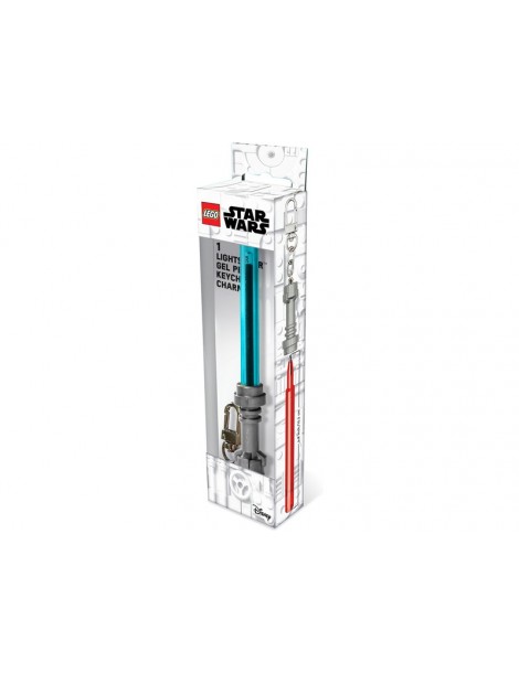 LEGO Star Wars gel pen Lightsaber with clip - cyan