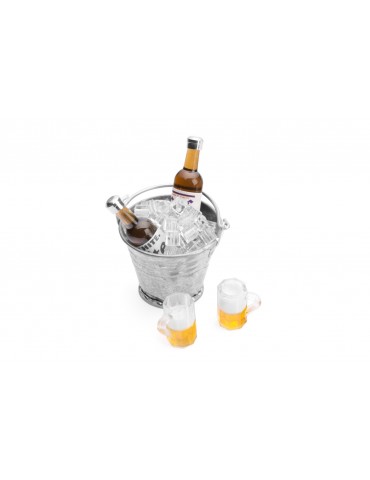 1/10 Model Decoration Ice Bucket, Beers and Ice Cube for RC Crawler