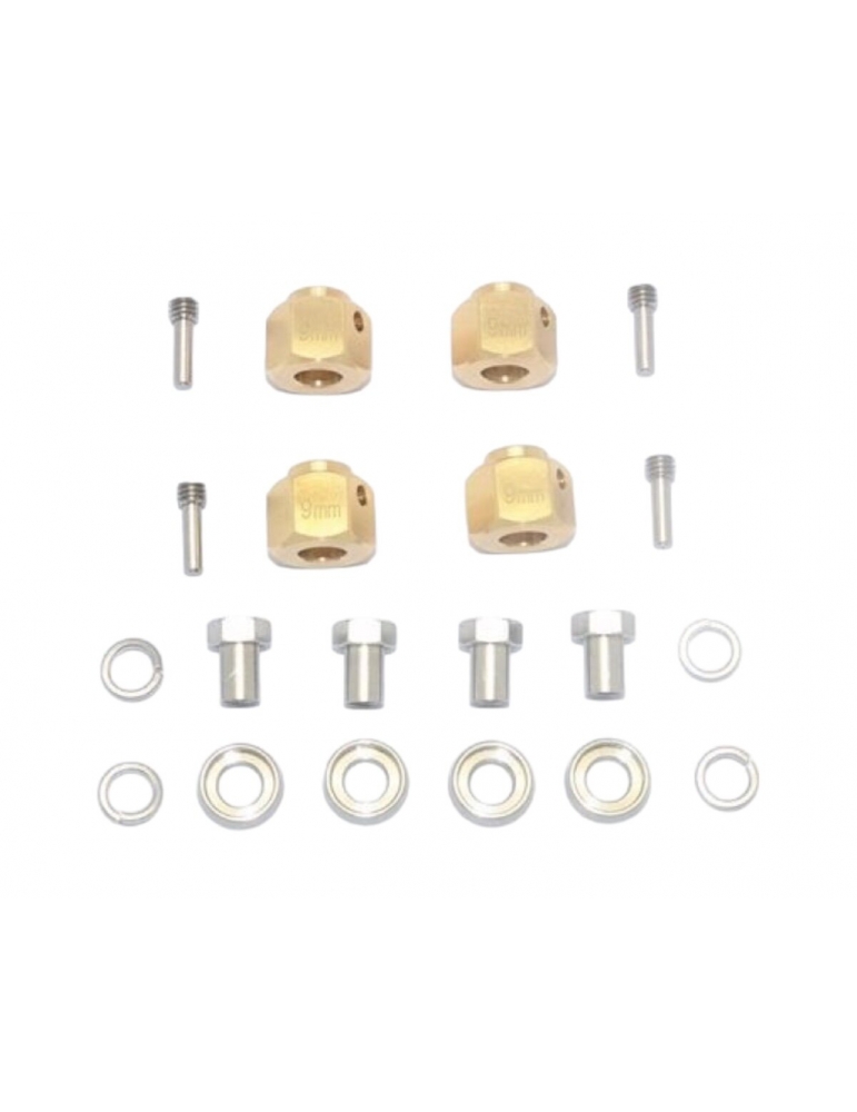 RC dalys žalvariniai ratų adapteriai 12 mm 9 mm TRX-4 GPM – CyborgShop