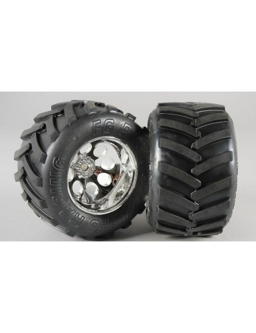 Monster Truck tires M, 14mm, glued, 2pcs.