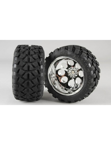 Stadium Truck tires M, 14mm, glued, 2pcs.