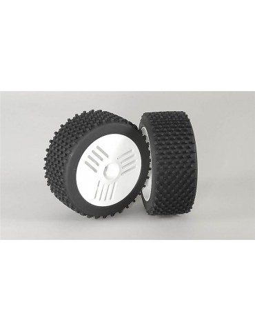 Mini block H / OR tires, glued, white, 2pcs.