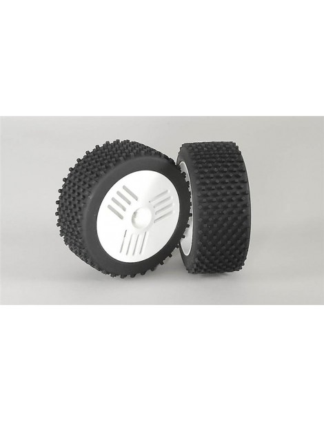 Mini block H / OR tires, glued, white, 2pcs.