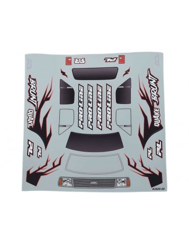RC kėbulas Brunt Red 1/16 ARRMA QUAKE GROM Pro-Line – CyborgShop
