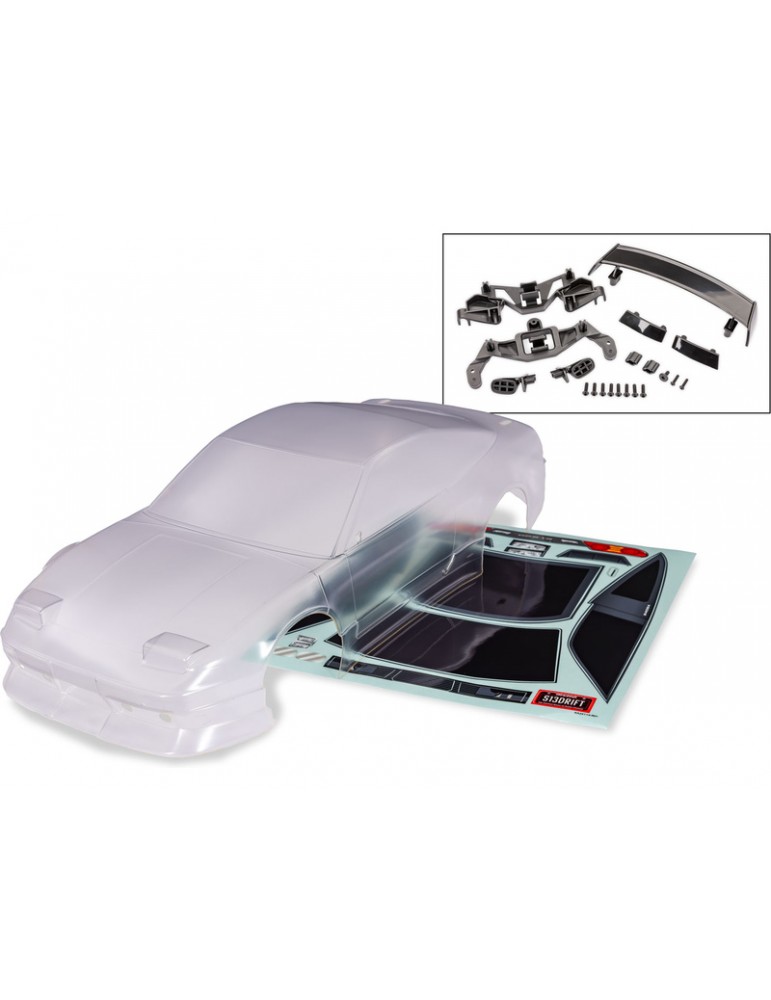 Traxxas Body, 4-Tec Drift Nissan 240SX, clear
