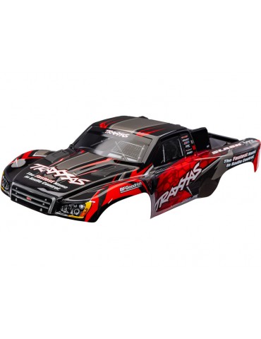 Traxxas Body, Slash VXL 2WD, red (clipless)