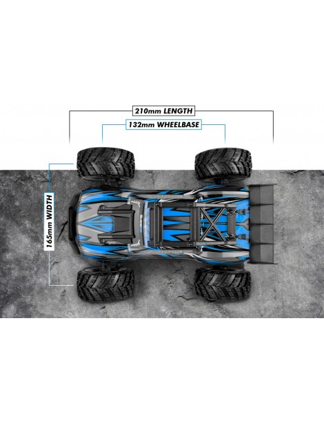 RC modelis Spryte ST Turbo 1/20 4WD Brushless Monster Truck Blue – CyborgShop