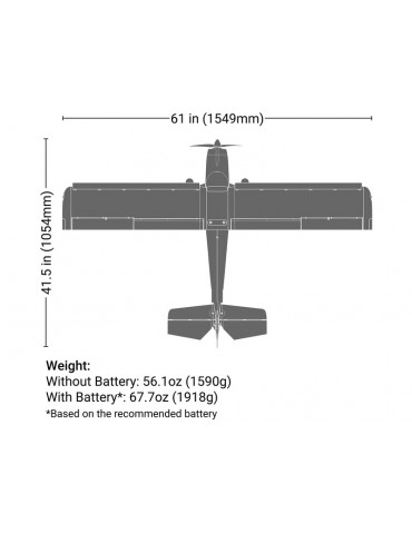 RC lėktuvas Timber 1.5m 10th Anniversary AS3X SAFE Select BNF – E-flite – CyborgShop