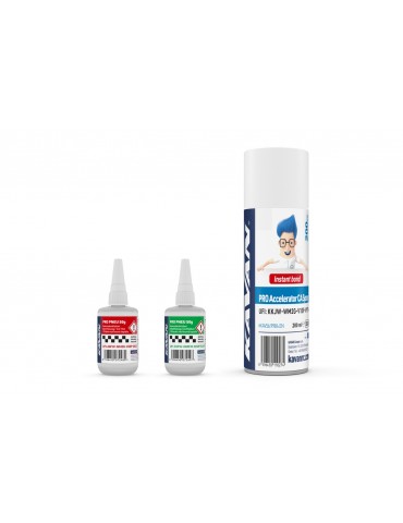 KAVAN PRO TYRE CA medium and thin 50g + Activator PRO CA Spray 200ml