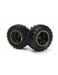 Spryte Wheels/Tires Assembled (Black/Green)
