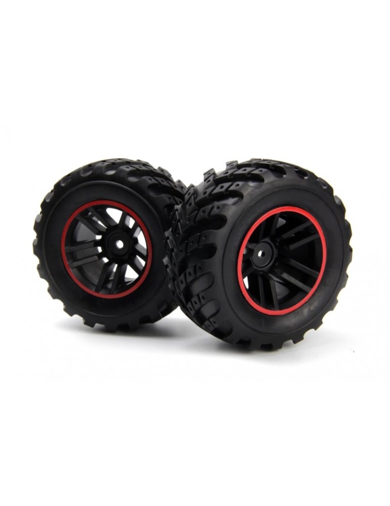 Spryte Wheels/Tires Assembled (Black/Red)
