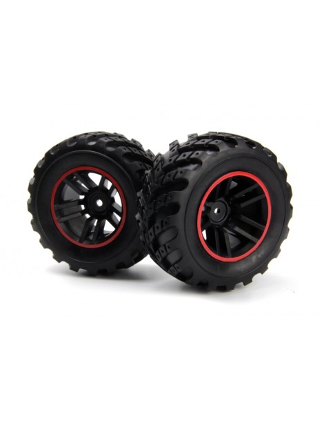 Spryte Wheels/Tires Assembled (Black/Red)