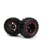 Spryte Wheels/Tires Assembled (Black/Red)