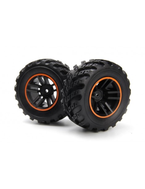 Spryte Wheels/Tires Assembled (Black/Orange)