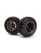 Spryte Wheels/Tires Assembled (Black/Orange)