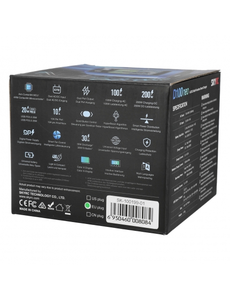 RC įkroviklis SKY RC D100 Neo 2×100W LiPo 1–6S – CyborgShop