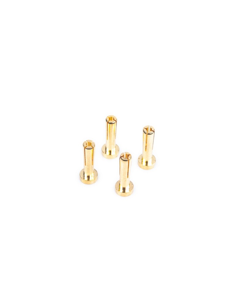 4 mm baterijos jungtys 18 mm auksu dengtos 4 vnt RC – CyborgShop