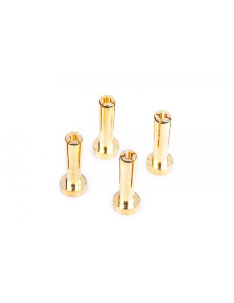 4 mm baterijos jungtys 18 mm auksu dengtos 4 vnt RC – CyborgShop