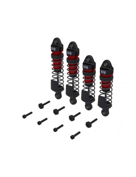 Arrma Shock Set, Front/Rear Assembled, TBC cSt Oil, Red (4Pcs): MINI