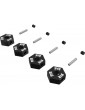 Arrma 12mm Metal Wheel Hex Set (4), Black