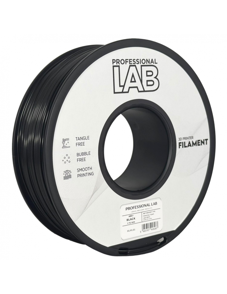 ABS+ siūlai juodas 1.75 mm 1 kg Professional Lab – CyborgShop