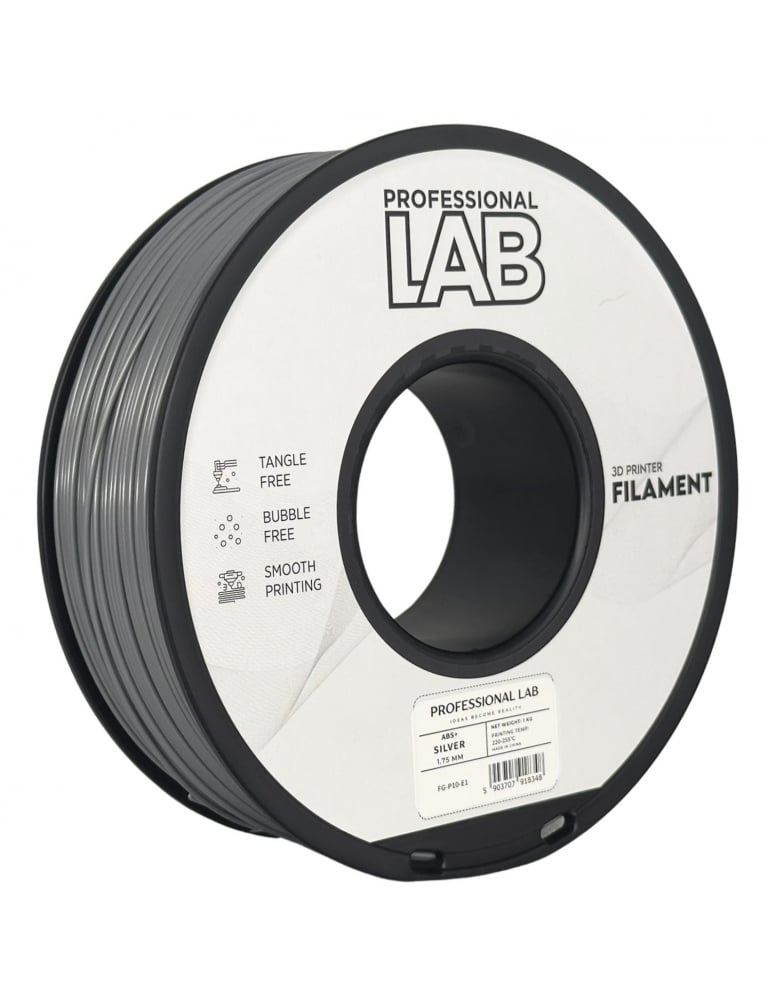 ABS+ siūlai sidabro spalvos 1.75 mm 1 kg Professional Lab – CyborgShop