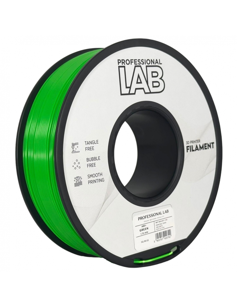 ABS+ siūlai žalia 1.75 mm 1 kg Professional Lab – CyborgShop