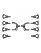 RC10B7.1 FT Caster and Steering Block Set, Carbon